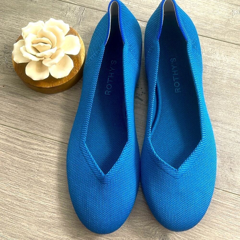 Rothys the round toe size 10 Deep teal woman flat shoes